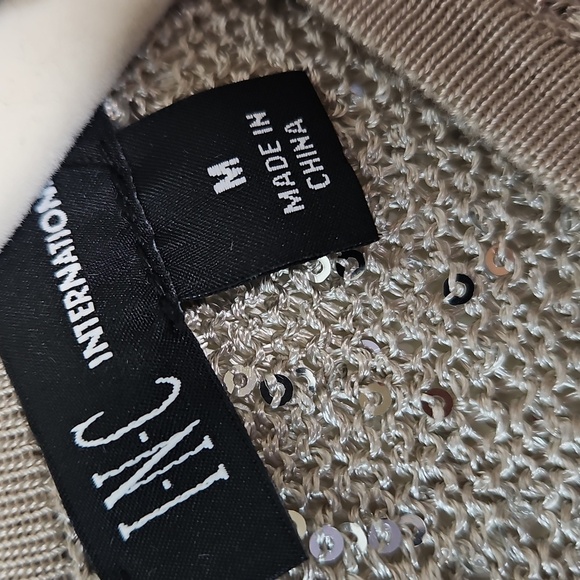 INC International Concepts Shimmering Silver Sequin Top - Picture 2 of 11